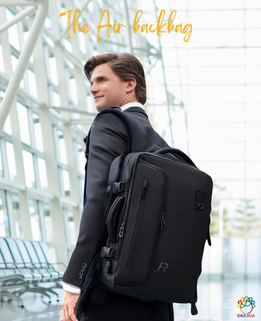 Diefstalbestendige Air Backbag rugzak met USB-oplaadpoort en uitbreidbare opslag