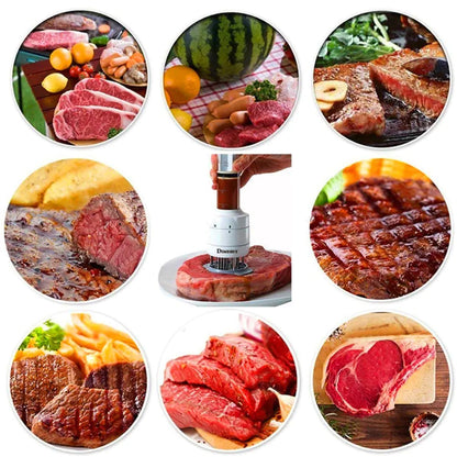 Innovatieve marinade injector voor sappige steaks, kip en varkensvlees